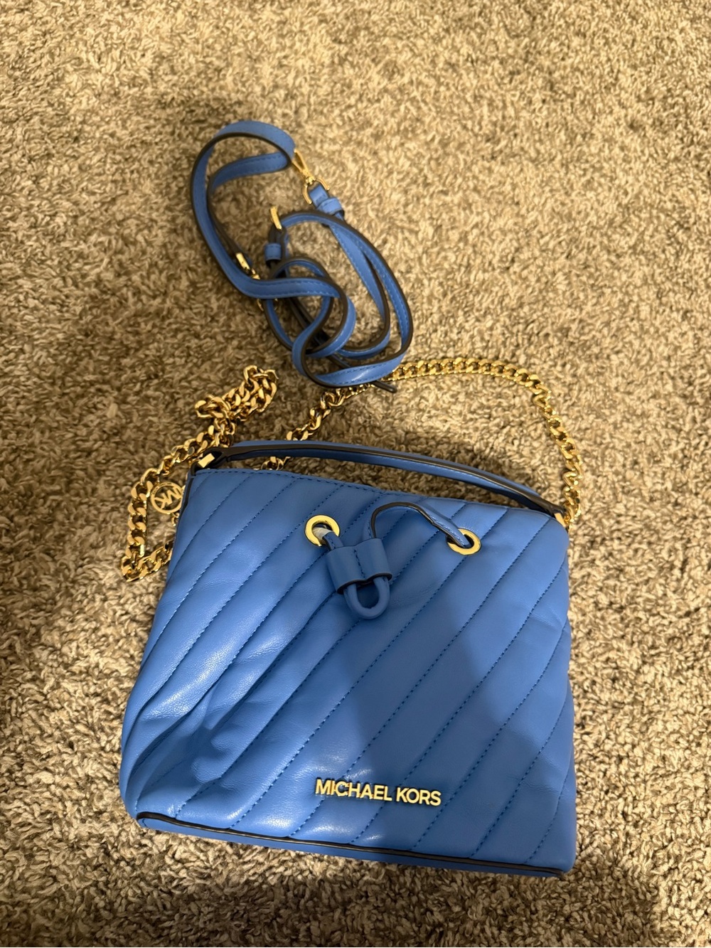 Michael Kors Quilted Drawstring Crossbody Bag